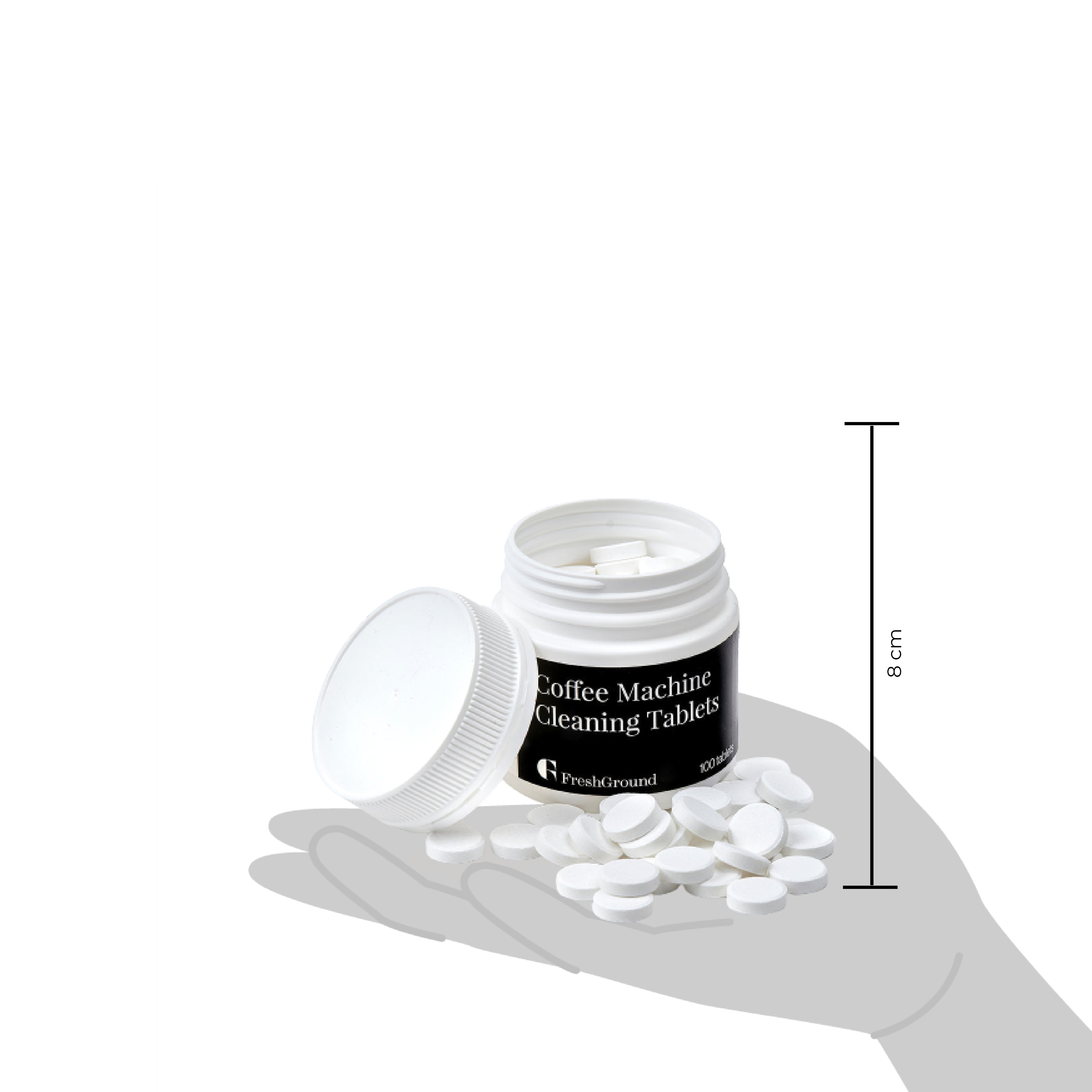 Scale image of coffee machine cleaning tablets