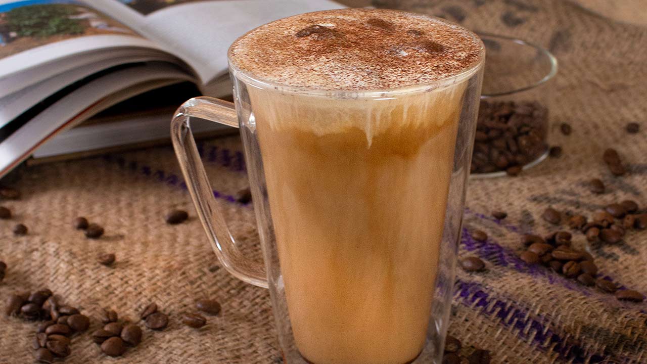 dairy-free iced dirty chi latte