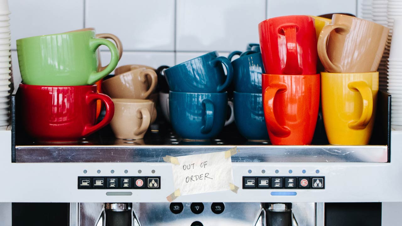 coffee machine out of order